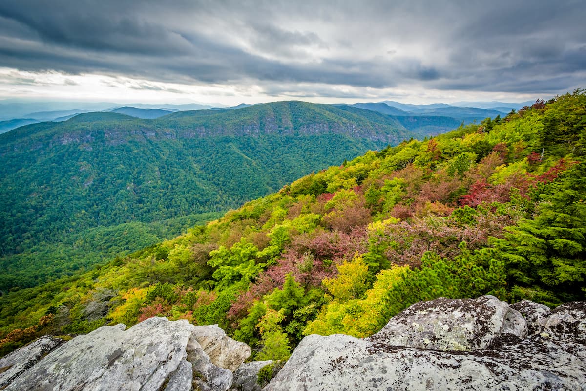 Mountain biking, hiking, and quaint mountain towns are all popular in the Pisgah National Forest.