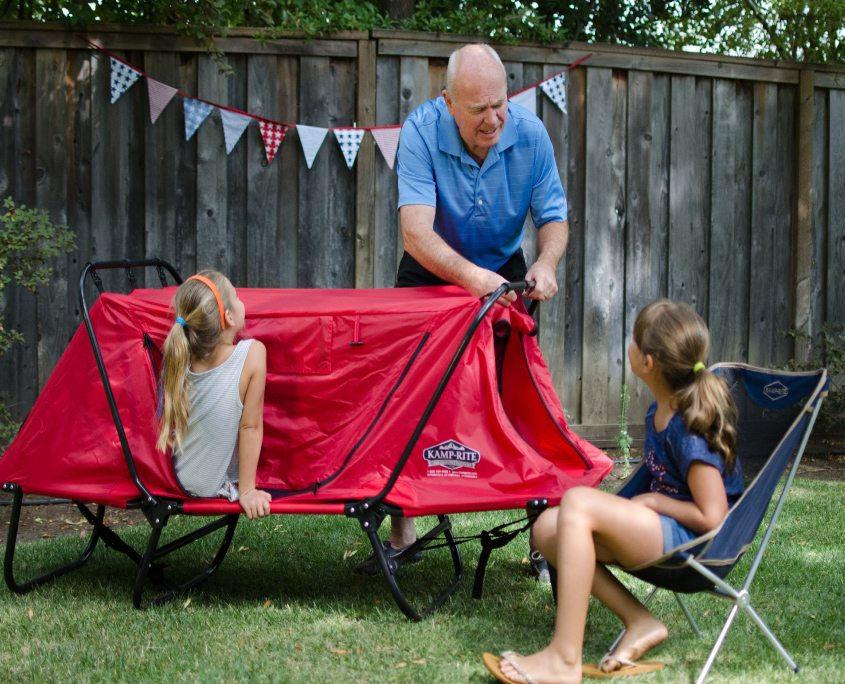 amp Rite Kid’s Tent Cot with Rain Fly - Most Affordable  - camping cots for kids