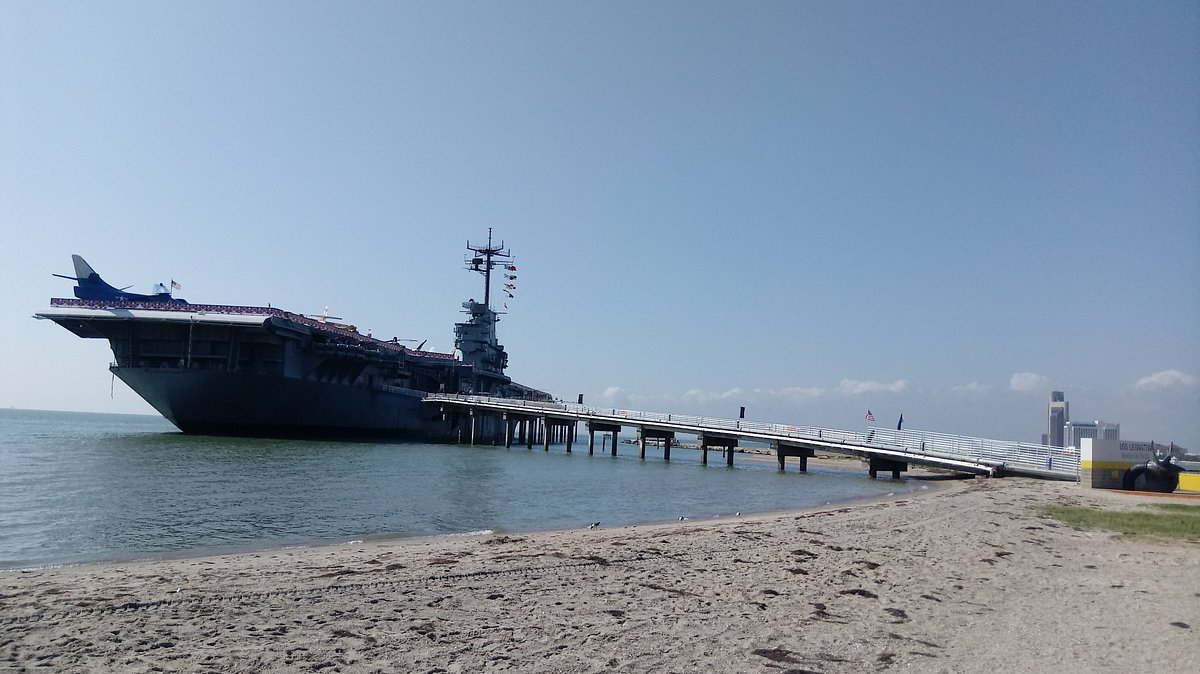 The USS Lexington is among the most famous sights in this area. North Beach has two angling piers, fishing equipment, tackle stores, community shower facilities, washrooms, etc.