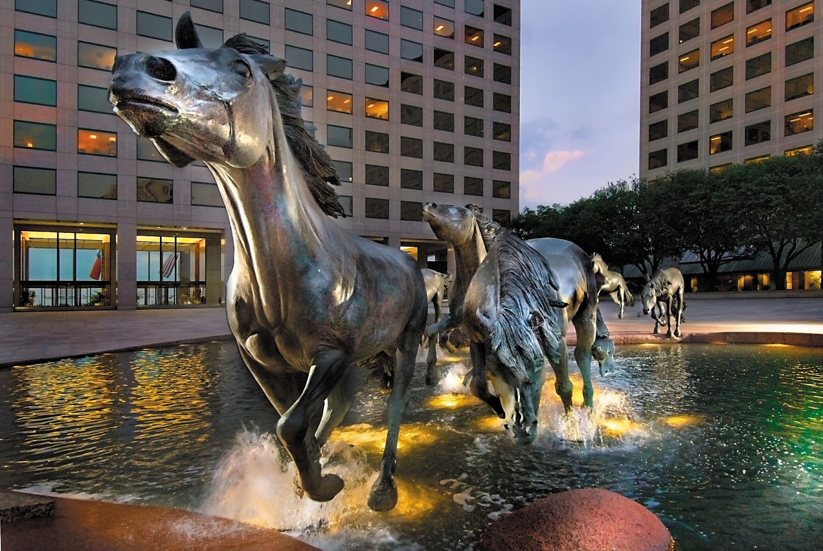 Gallop Along With The Mustangs Of Las Colinas At William Squares