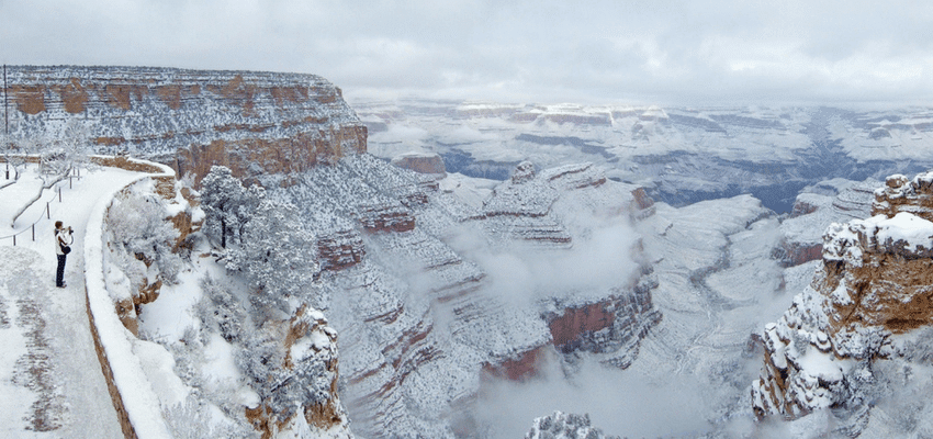 Grand Canyon in the winter is extremely cold. - Canyon Tours - north rim grand canyon's weather